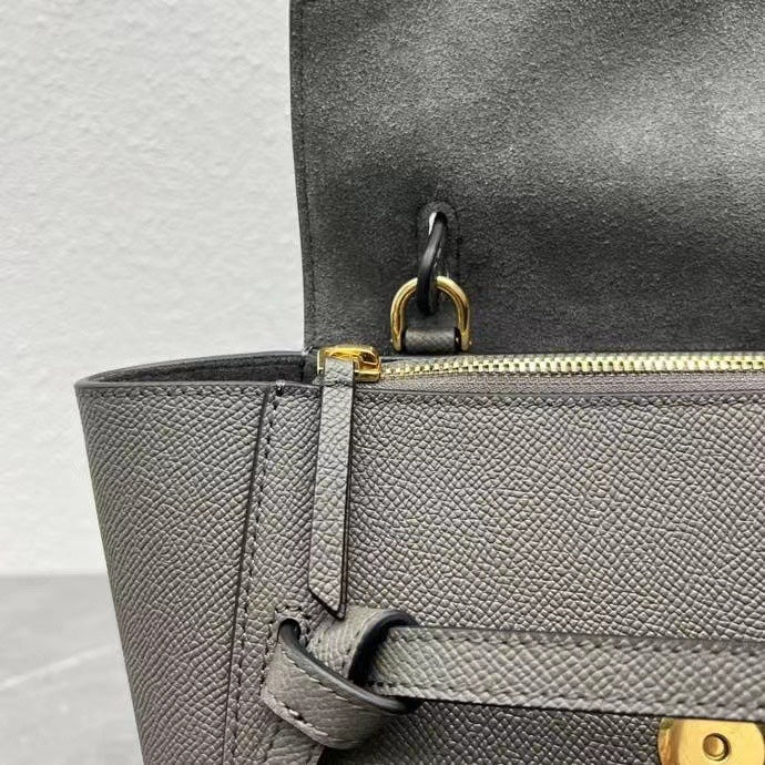 Celine Nano Belt Bag Grey Grain Leather