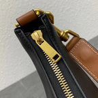 Celine Medium Strap Ava Bag Black Brown Calfskin 281811