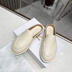 The Row Classic Loafers In Cream Calfskin 455032