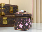 LV x TM NICE 20cm Sakura Brown Cherry Blossom Monogram Canvas
