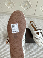 Alaia Women's Ballet Flat White Lambskin 291054