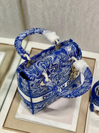 CD New Blue Tiger 24 Lady Dior Bag Canvas 336715