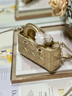 CD Lady D-Joy 16 Gold Lambskin 336621