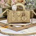 CD Lady D-Joy 16 Gold Lambskin 336621