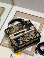 CD Black Phoenix 24 Lady Dior Bag Canvas 336712