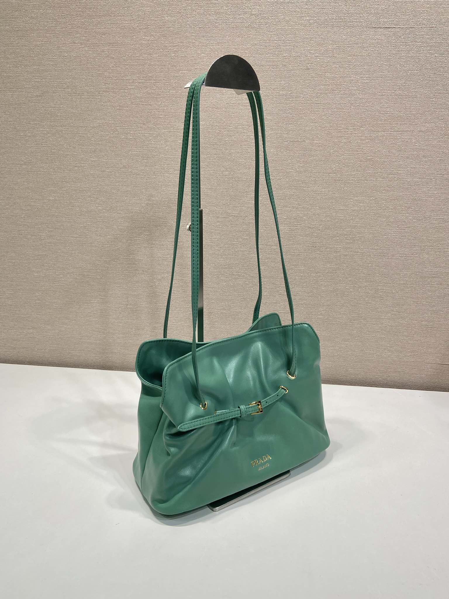 Prada Small Dada 25cm Teal Green Nappa Leather