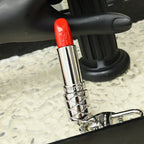 LV Silver Lipstick Bag Charm Keychain