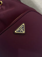 PRA bucket bag 23 burgundy nylon fabric 280826
