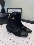 CC Ankel Boots 30mm Black Suede & Sheepskin 432507
