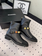 CC 24 Mold GHW Classic Ankle Boots 30mm Black Sheepskin 432512