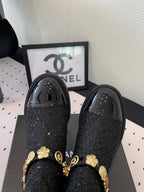 CC 24 Mold GHW Classic Ankle Boots 30mm Black Patent & Glitter 432514