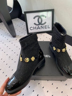 CC 24 Mold GHW Classic Ankle Boots 30mm Black Patent & Glitter 432514