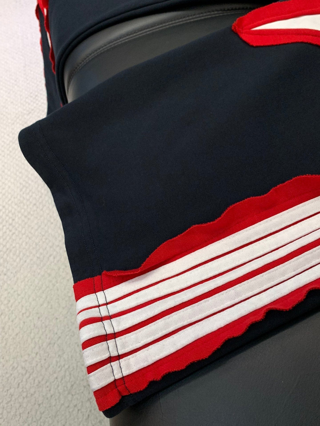 Balenciaga 25 trouser Navy Mix Red Cotton 0049