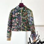 Celine 25 Flower Jacket Green mix colors Cotton