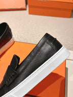 HM 25ss Platform Loafers Black Sheepskin 577175