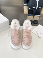 Chloe Nama Sneaker Pink Cowhide Wool 531605