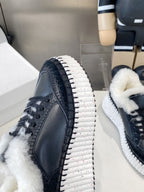 Chloe Nama Sneaker Black Cowhide Wool 531608