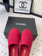 CC New Down-Filled Couple Slippers Red Technical Fabric