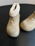 UGG Mini Potato Boots Light Taupe Suede Shearing