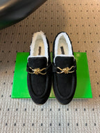 BV Astaire Loafer Black Shearing Suede 548542