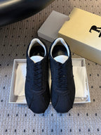 The Row 2025 Sneaker Black Suede Canvas 561647