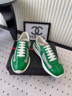 Pra 2025 Sneaker Green mix Gray Patent Leather Mesh 554582