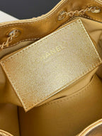 Chanel 2026 Hobo Bag 22cm Gold Grained Calfskin