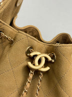Chanel 2026 Hobo Bag Tan Suede