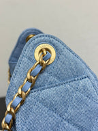 Chanel 25 Hobo Bag 22cm Blue Denim