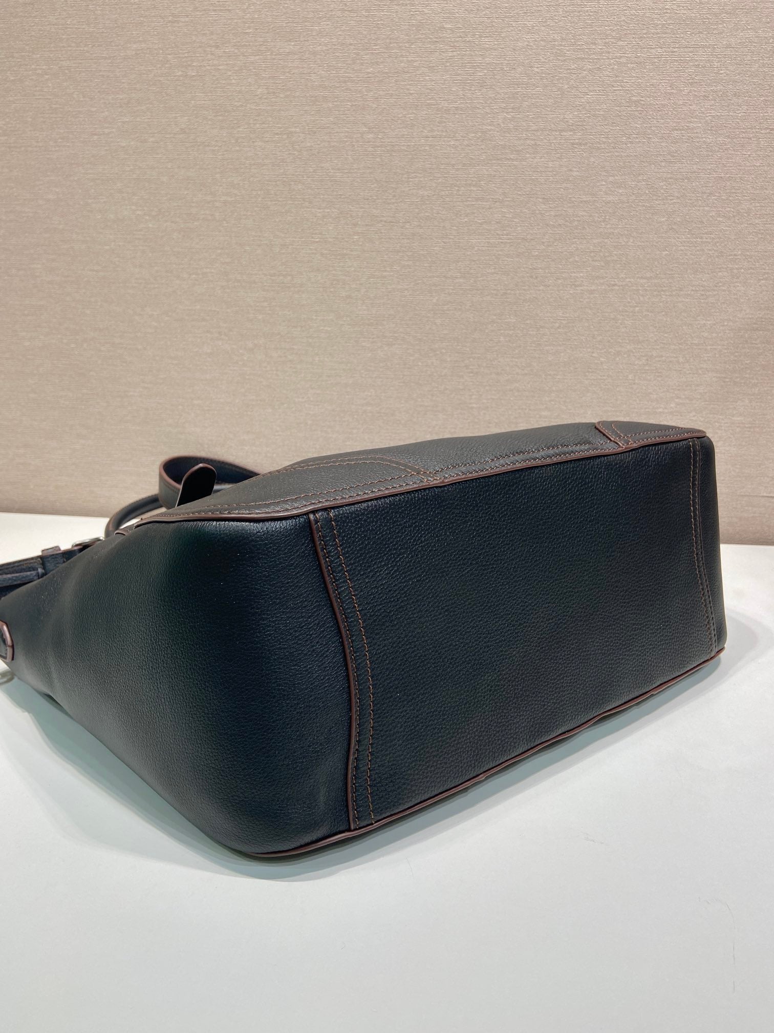 Prada Large Tote Bag 38cm Black Leather