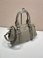 Prada Large Tote Bag 35cm Taupe Leather