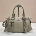 Prada Large Tote Bag 35cm Taupe Leather