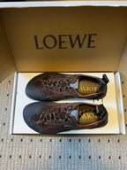 LOEW 26s Flow Sneaker Coffee Suede Sheepskin 678375