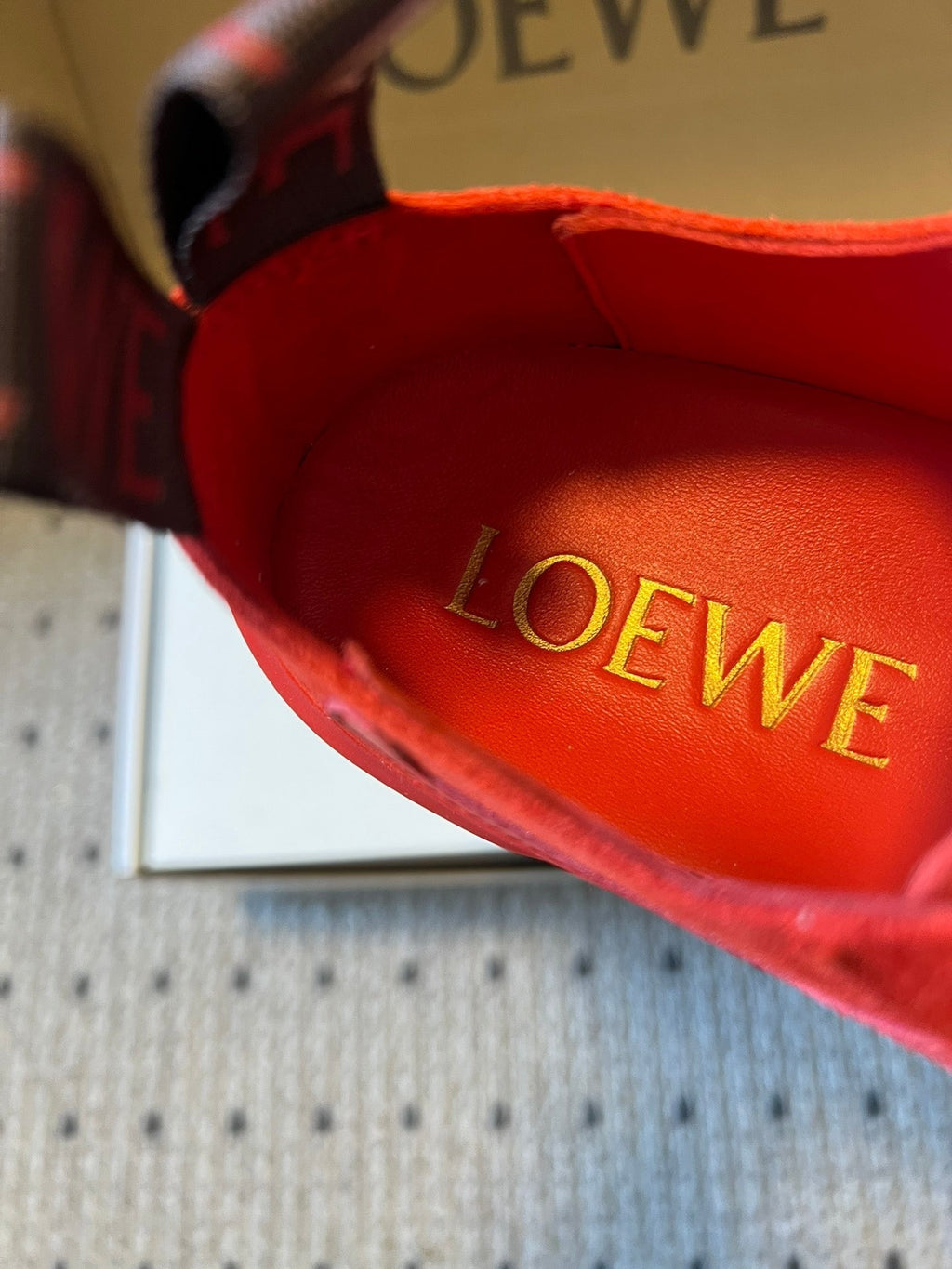 LOEW 26s Flow Sneaker Red Suede Sheepskin 678376