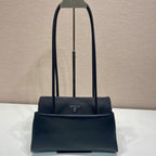 Prada Passage Medium Bag 28cm Black Leather Re-Nylon