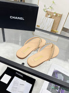 CC 26s Thong With Chain Beige Shiny Sheepskin 684863