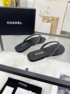 CC 26s Thong With Chain Black Shiny Sheepskin 684864