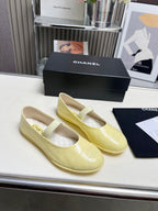 CC 26s Ballet Flat Lemon Yellow Glossy Sheepskin 684823