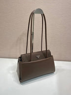 Prada Passage Medium Bag 28cm Brown Leather Re-Nylon