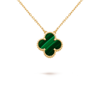 CLOVER MALACHITE NECKLACE