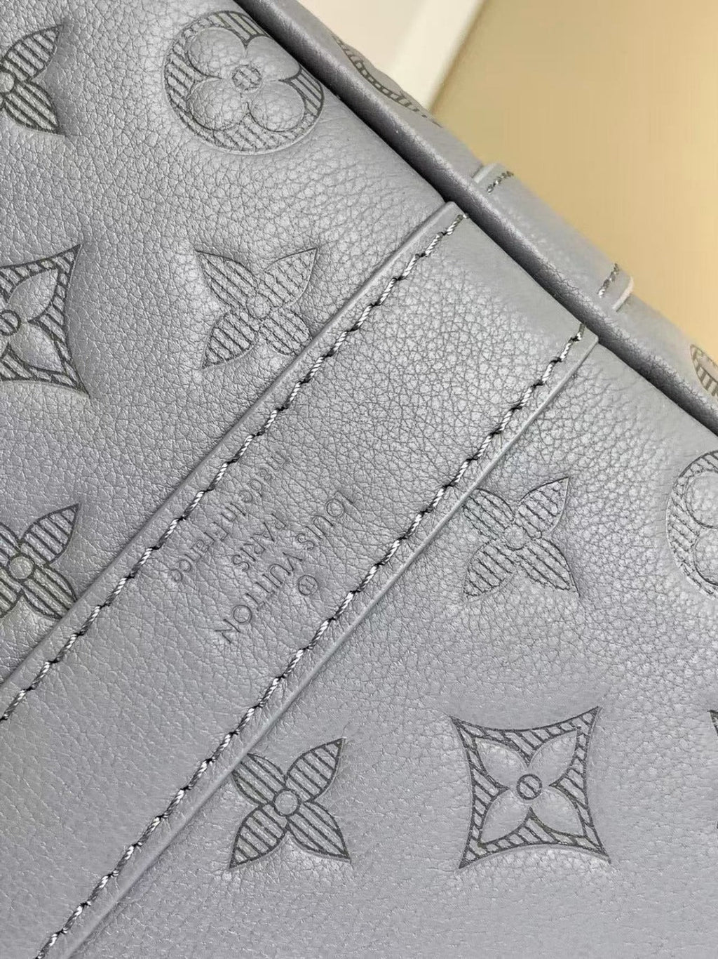 LV Keepall 50B Anthracite Grey Monogram Shadow Calfskin
