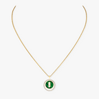 LUCKY MOVE 1 DIAMOND MALACHITE GOLD DIAMOND NECKLACE