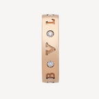 ZERO 1 ESSENTIAL PINK GOLD BAND WITH DIAMONDS RING