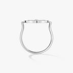 LUCKY MOVE PAVED SILVER DIAMOND RING