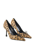 Jimmy Choo 95mm High Pumps Leopard Print Brown Cowhide