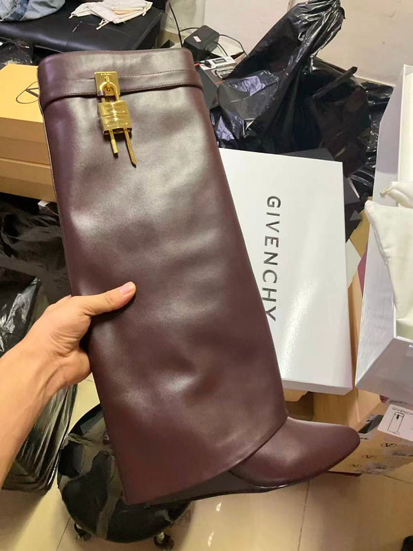 Givenchy Shark Lock Boots Brown Cowhide&nbsp;