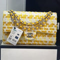 CC Spring-Summer 2026 Classic Flap Bag Yellow White Tweed