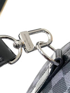 KEEPALL BANDOULIÈRE 45 IN BLACK DAMIER GRAPHITE CANVAS