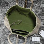 BV Pinacoteca Bag 43cm Beige Intrecciato Calfskin & Suede