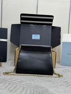 Prada Enchaîné Mini Leather Bag Black Calskin